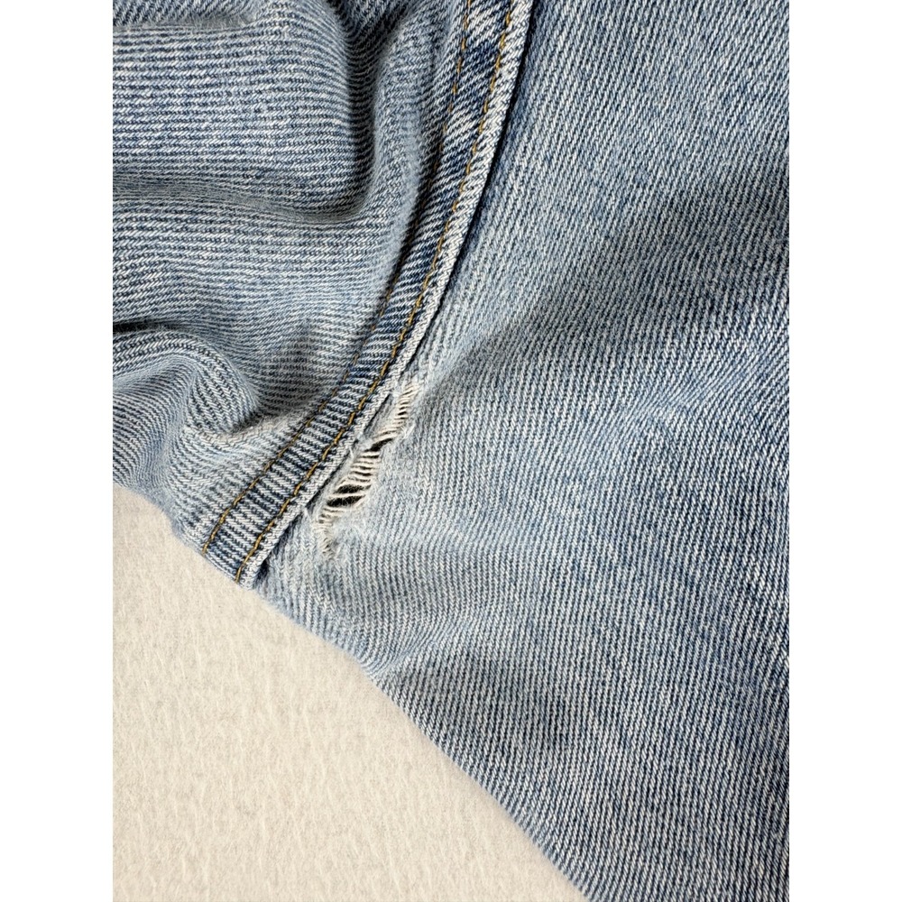Ralph‎ Lauren Relaxed Straight Jeans Mens 38x32 (37x27.5) Blue Denim Distressed - Picture 4 of 8